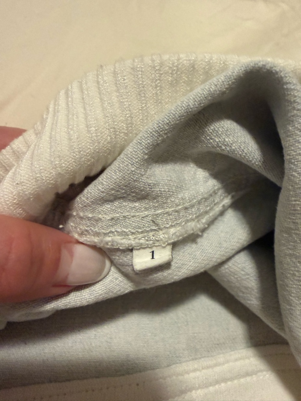 Sandro White and Light Blue Button-Front Jacket - Picture 4 of 4